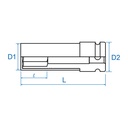 1/2"DR.WHEEL NUT IMPACT SOCKET 15MM - 494515M