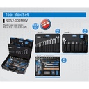 112PC COMBINATION TOOL BOX SET 1/4" & 1/2"DR - KING TONY 9052-002MRV