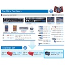 132PC CANTILEVER TOOL BOX SET METRIC & IMPERIAL - KING TONY 9A05-132CR