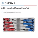 8PC SCREWDRIVER SET METRIC WITH METAL CASE PACK - KING TONY 33108MR