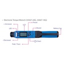 ELECTRONIC TORQUE WRENCH 1/2"DR ( 40-200NM ) - KING TONY 34467-1AG