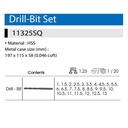 25PC DRILL SET WITH METAL BOX 1.0MM-13.0MM (0.5MM STEP) - 11325SQ