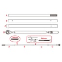 ADJUSTABLE TORQUE WRENCH 1"DR HEAVY DUTY 500-2500NM - 34862-3FF