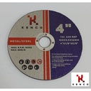 5 Pcs flat cutting disc for metal 4" 100X3.0X16mm - KENCO KCT41-100