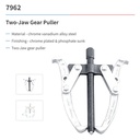 Two-Jaw Gear Puller 12" - KING TONY 7962-12