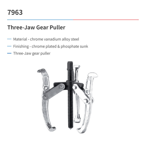 Three Jaw Gear Puller 12" - KING TONY 7963-12