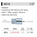 Adaptor 1/2" → 3/4" - KING TONY 4816