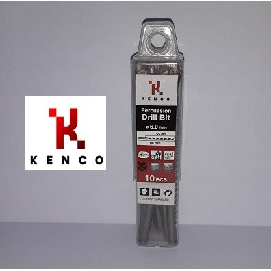 10 Pcs Mata Bor Beton Percusssion Masonry Bit KENCO 6mm - KCPMBD6