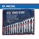 KUNCI RING PAS Inchi 14PC / COMBINATION WRENCH SET SAE - KING TONY 1214SR
