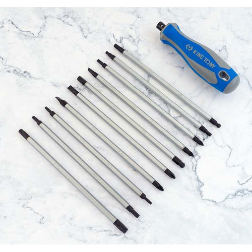 Obeng Set Dua Arah 11Pc- TWO WAY SCREWDRIVER SET -KING TONY 032518MR01