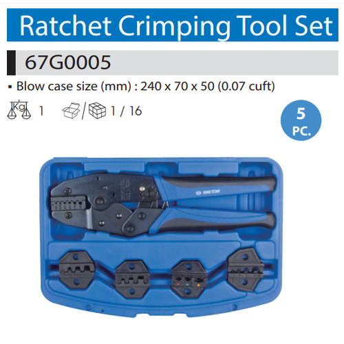 RATCHET CRIMPING MURAH 5PC INTERCHANGEABLE - KING TONY - 067G0005