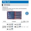 KIKIR MURAH 5PC.SECOND CUT FILES SET WITH HANDLES 10" KINGTONY 01015GQ