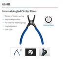 TANG SNAP RING INTERNAL PLIERS 90°BENT 19-60MM KING TONY 066HB-07