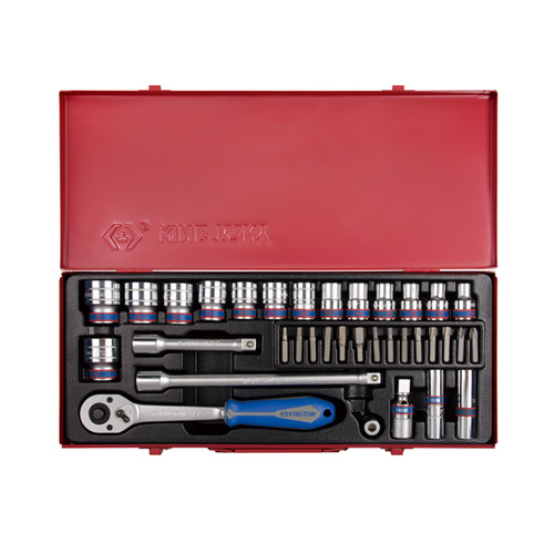 SOCKET SET 35PC 1/2"DR 6PT METRIC CHROME KUNCI SOK KUNCI SOKET 4535MRC