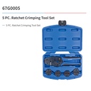 5PC. INTERCHANGEABLE RATCHET CRIMPING - KING TONY - 067G0005