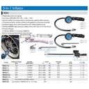 INFLATOR-160PSI 2.5" INDICATOR (NPT) 3 IN 1 -KING TONY- 09BM2111