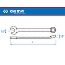 KUNCI RING PAS 1-1/4" - COMBINATION WRENCH 1-1/4" - KING TONY 05060-40