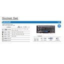SOCKET SET 35PC 1/2"DR 6PT METRIC CHROME KUNCI SOK KUNCI SOKET 4535MRC