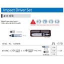 04111FR - KUNCI KETOK - 6PC.1/2"DR.IMPACT DRIVER SET CHROME KING TONY