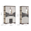 Olymplast SCOC 3P Wood Lemari Pakaian Baju 3 Pintu Plastik SCO C