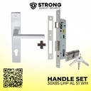 Handle set pintu kunci Alumunium 1 set lengkap STRONG LHP AL S1