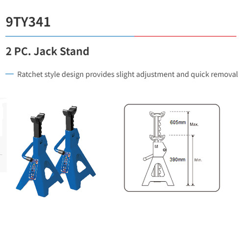 JACK STAND 6 TON KING TONY 2 PC - 9TY341-06-B