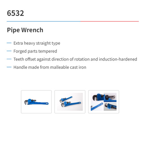 KUNCI PIPA 12" - STRAIGHT PIPE WRENCH 12" KING TONY 06532-12 TERMURAH