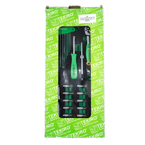 EVA 1/4" DR. SOCKET SET AND BALLPOINT HEX KEY WRENCH TEKIRO