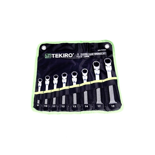 TEKIRO KUNCI RING PAS RATCHET FLEXIBEL SET 8 PCS
