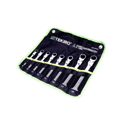 TEKIRO KUNCI RING PAS RATCHET FLEXIBEL SET 8 PCS