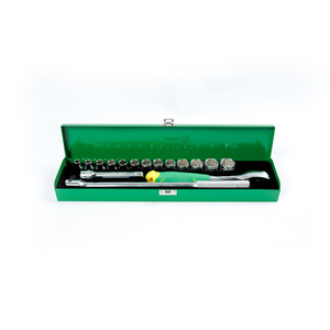TEKIRO 1/2" DR. SOCKET SET 12 PT 8 - 24 MM (SM) 17 PCS