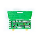 TEKIRO 1/2" DR. SET 6 PT 3/8"-1 1/4" SAE TB PLASTIK SM 24 PCS