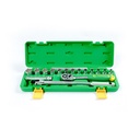 TEKIRO 1/2" DR. SET  12 PT 8 - 24 MM (TB PLASTIK) (SM) 17 PCS