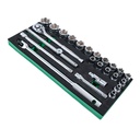 TEKIRO EVA 1/2 INCH SOCKET SET / TOOLS - ALAT PERKAKAS