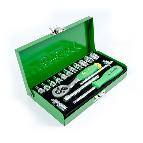 TEKIRO 1/4 INCH SOCKET SET 17 PCS /KUNCI SOCK SET / SOCKET SET / TOOL