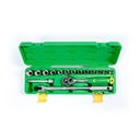 TEKIRO 1/2" DR. SET  12 PT 8 - 24 MM (TB PLASTIK) (SM) 17 PCS