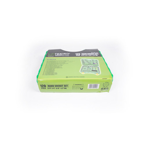 TEKIRO 1/4" - 3/8" - 1/2" DR. SOCKET SET 6 PT (SM) 120 PCS