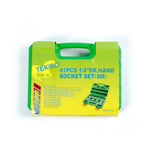 TEKIRO 1/4 INCH SOCKET SET PLASTIK 41 PCS /KUNCI SOCK SET