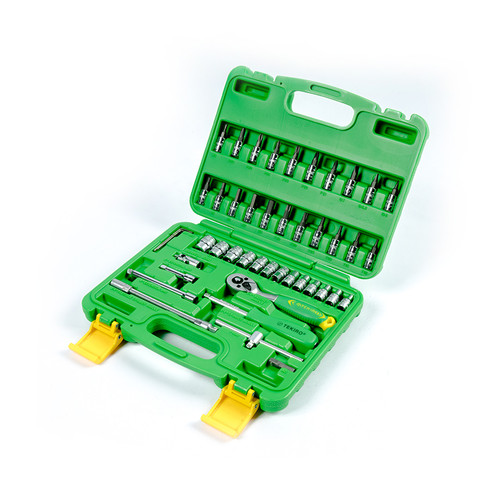 TEKIRO 1/4 INCH SOCKET SET PLASTIK 46 PCS /KUNCI SOCK SET