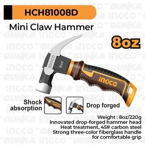 Mini Claw Hammer (8oz/220g) HCH81008D Palu Martil Kambing Cebol Besi Memasang Dan Membuka Paku