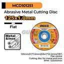 Abrasive Metal Cutting Disc (125mm 5") MCD101251 Mata Gerinda Potong Besi Stainles Steel
