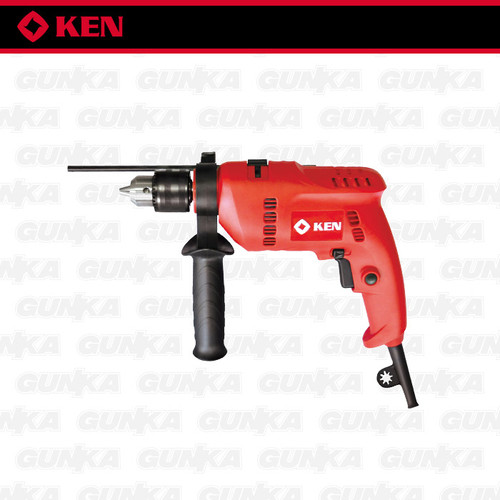 Heavy-Duty Impact Drill (13mm 580W) KEN-6913ERD Mesin Bor Tembok Kayu Besi Impak Beton Listrik Bolak Balik Durable Industrial High-Grade Milwaukee OEM