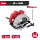 Heavy-Duty Circular Saw (7"/185mm 1150W) KEN-5657 Gergaji Kayu Serkel Sirkular Mata Bulat Kayu Papan Triplek Multiplek Durable Industrial High-Grade Milwaukee OEM