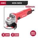 Heavy-Duty Angle Grinder (4"/100mm 820W) KEN-9810 Mesin Gerinda Grinda Gurinda Grenda Grinder Listrik Saklar Switch Samping Inch Industrial High-Grade Milwaukee OEM