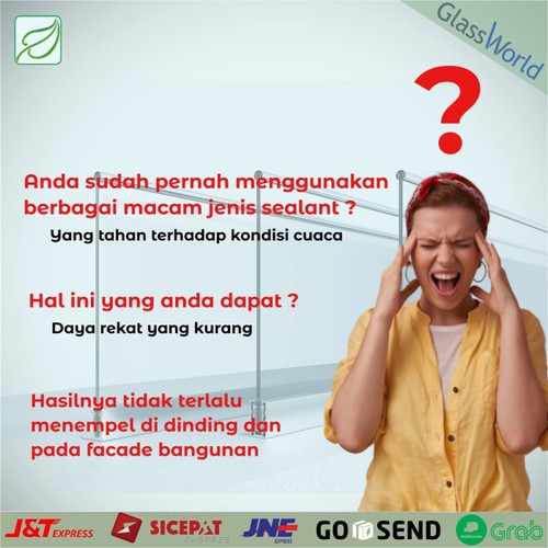 Glazing MP Green (Black 300 ml Neutral) Silicone Sealant Silikon Silen GLAZING IKA Hijau Lem Kaca & Aluminium Non-Asam Paintable Kualitas WACKER GP-N Kemasan Tabung - Netral Hitam