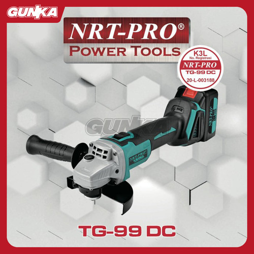 Brushless Angle Grinder 20V (4" 1B1C) NRT-Pro TG99DC Mesin Gerinda Grinda Gurinda Grenda Grinder Baterai