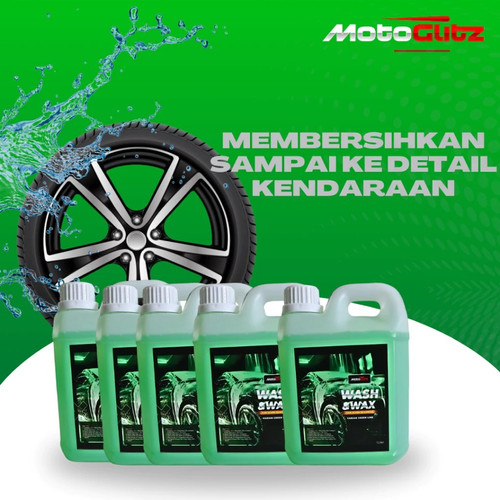 Snow Wash & Wax (Green Line 1L) MotoGlitz Shampoo pH Balance Cuci Mobil dan Motor Sampo Pencuci Mobil Motor Shampo Busa Salju - Distributed by GUNKA