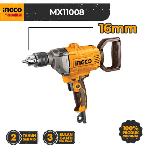Mixer (16mm 1100W) MX11008 Mesin Pengaduk Aduk Genggang Mix Campur Cat Semen Listrik