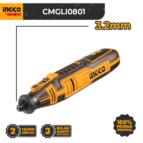 P20S Cordless Grinder (8V, 5000-28000rpm) CMGLI0801 Tuner Bor Gerinda Ukir Kayu Potong Pvc Pipa Poles Metal Baterai