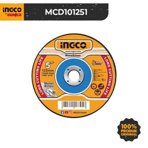 Abrasive Metal Cutting Disc (125mm 5") MCD101251 Mata Gerinda Potong Besi Stainles Steel